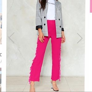 Sale - Hot pink tassel pants